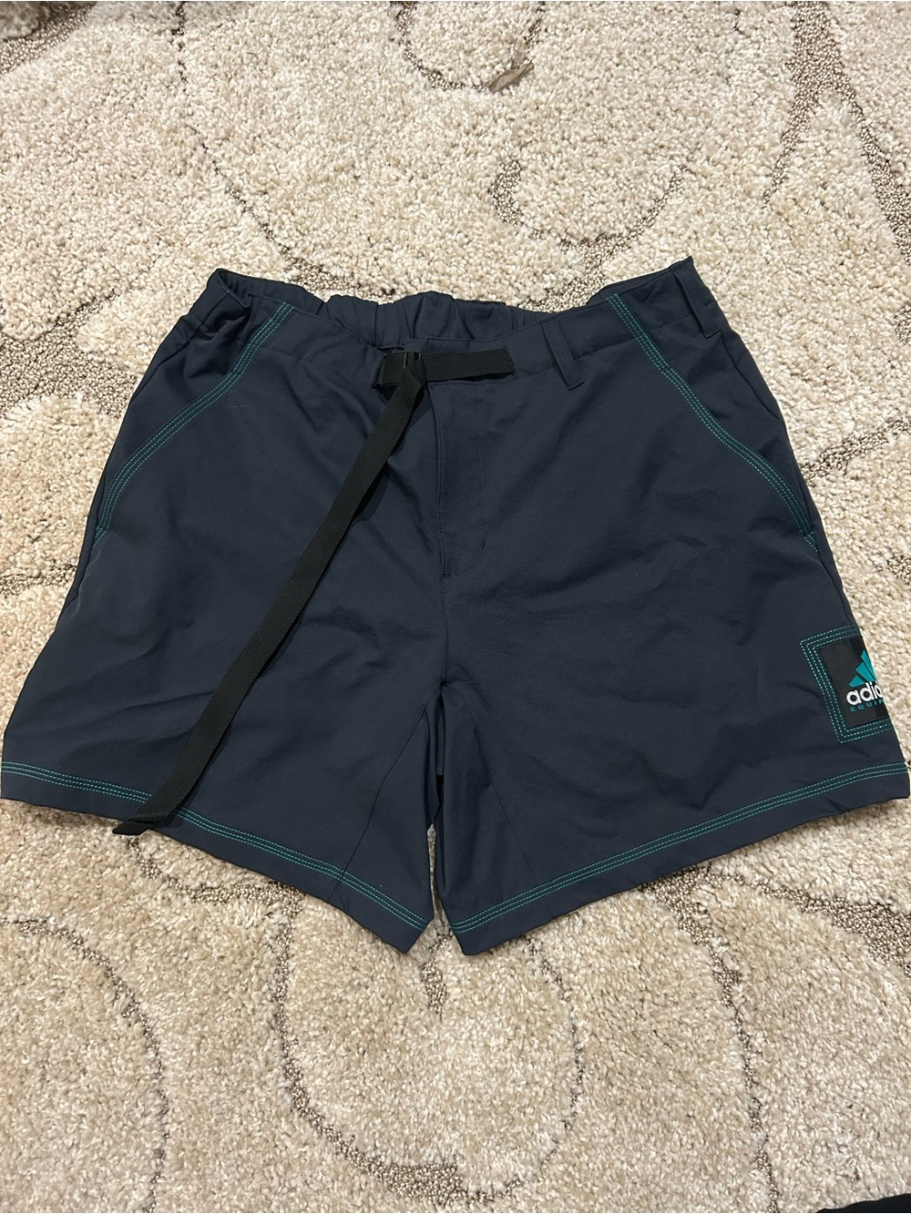 Adidas Equipment EQT Men’s Medium Navy Golf Outdoor Belted Shorts NWT